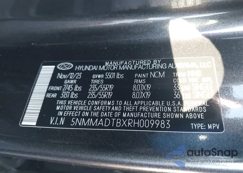 2024 Genesis Gv70 2.5T Awd из США, поврежденный, VIN 5NMMADTBXRH009983